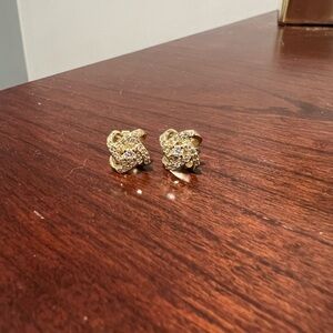 Elegant Gold and Silver Knot Earrings